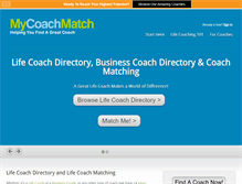 Tablet Screenshot of mycoachmatch.com